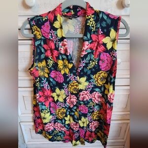 Floral Sleeveless Women's Top